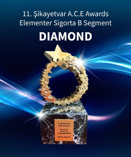 11. Şikayetvar ACE Awards Sigorta B Segment DIAMOND ödülü