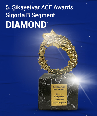 5. Şikayetvar ACE Awards Sigorta B Segment DIAMOND ödülü