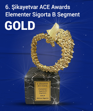 6. Şikayetvar ACE Awards Sigorta B Segment GOLD ödülü